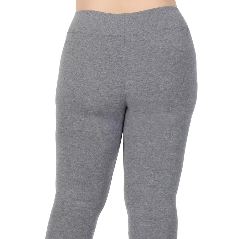 #1478 Cuddl Duds Plus Size Softwear with Stretch High-Waist Leggings - Charcoal - Picture 2 of 9